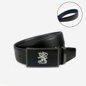 Nahka kääntövyö 35mm leijona laattasoljella