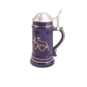 Hirvi sininen keraaminen tuoppi tilavuus 0,5 L