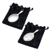 Hopeinen käsilaukkupeili