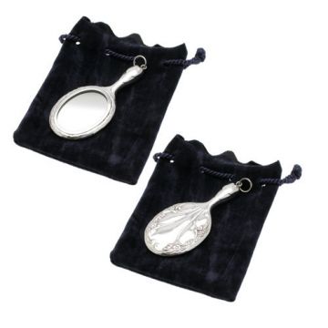 Hopeinen käsilaukkupeili