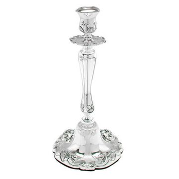 Hopeoitu kynttilänjalka