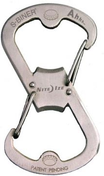 Musta NITE Ize Key carabiner NI-SBO-03-11 S-Biner Ahhh Stainless Steel 1 pc(s)