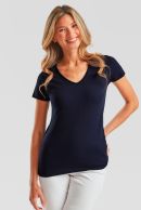 Naisten V-aukko Valueweight T deep navy