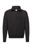 Premium Zip Neck College musta