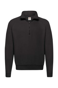 Premium Zip Neck College musta