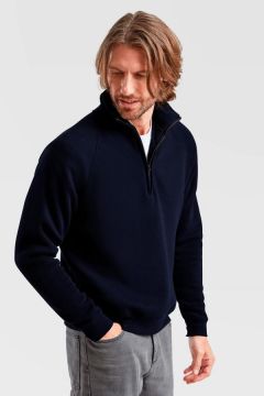 Premium Zip Neck College musta