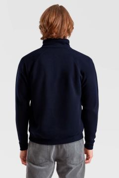 Premium Zip Neck College musta